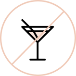 Avoid Alcohol Avoid Alcohol Icon | InBeaute Beauty Studio Sydney | Brows | Lips | Lashes